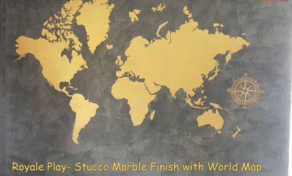 Asian Paints Royale Play Stucco World Map