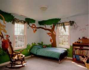 jungle theme kids room by Yes Painter