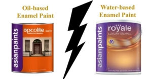Comparison between oil-based and water-based enamel paint