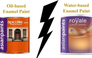 Comparison between oil-based and water-based enamel paint